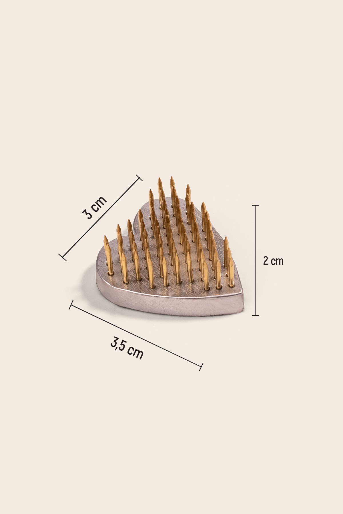 Kenzan Çiçek Tutucu-Mini Kalp Form