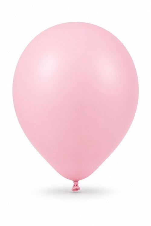 Makaron Pembe Dekorasyon Balonu 12 İnç - 100 Adet
