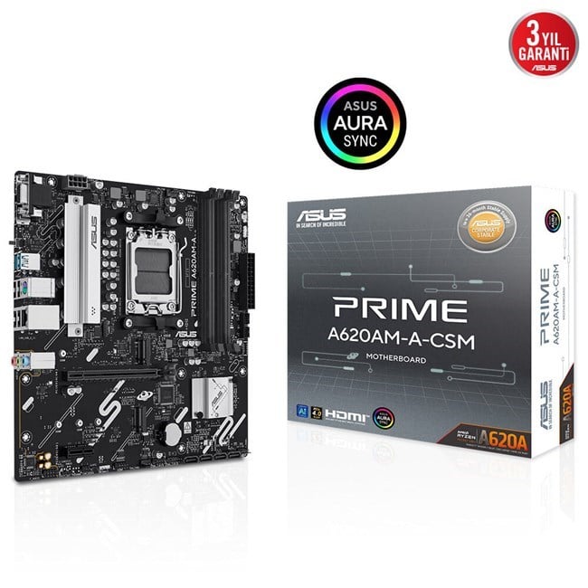 Asus Prime A620AM-A/CSM AM5 Ryzen Vga Dp