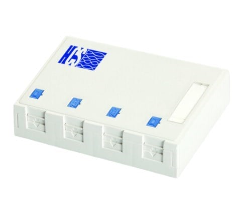 HCS 4 Port Sıva Üstü  Boş Priz Kutusu (WMM-00403)