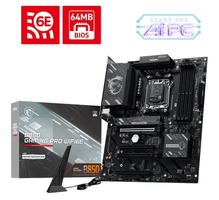 MSI B850 GAMING PRO WIFI6E AM5 Ryzen D5 Type-C