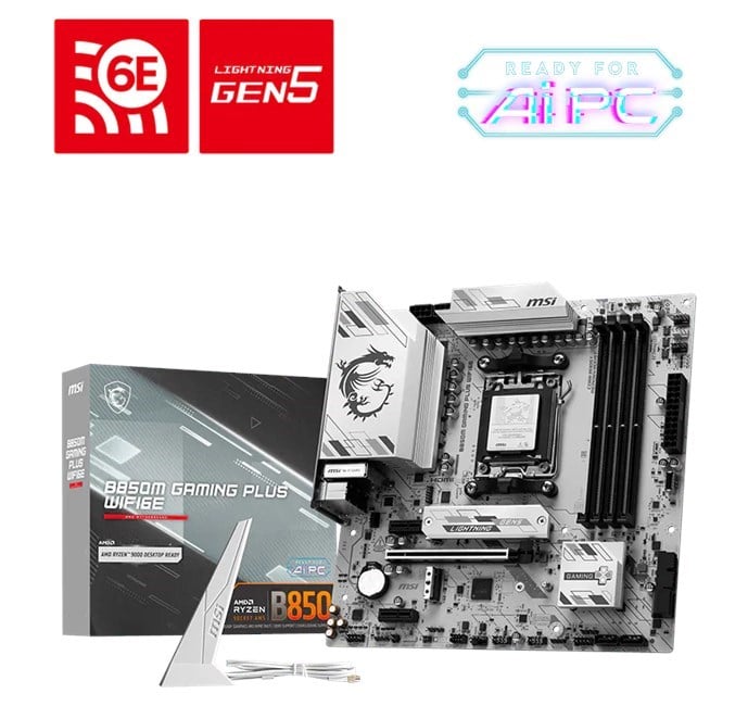 MSI B850M Gaming Plus Wifi 6E AM5 Ryzen D5 Type-C