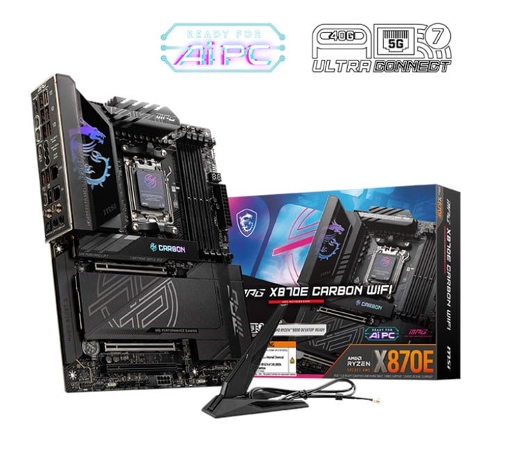 MSI Mpg X870E Carbon Wifi AM5 Ryzen D5 Type-C