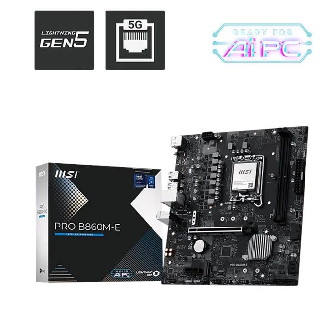 MSI PRO B860M-E D5 1851P Hdmi Dp 5G-LAN