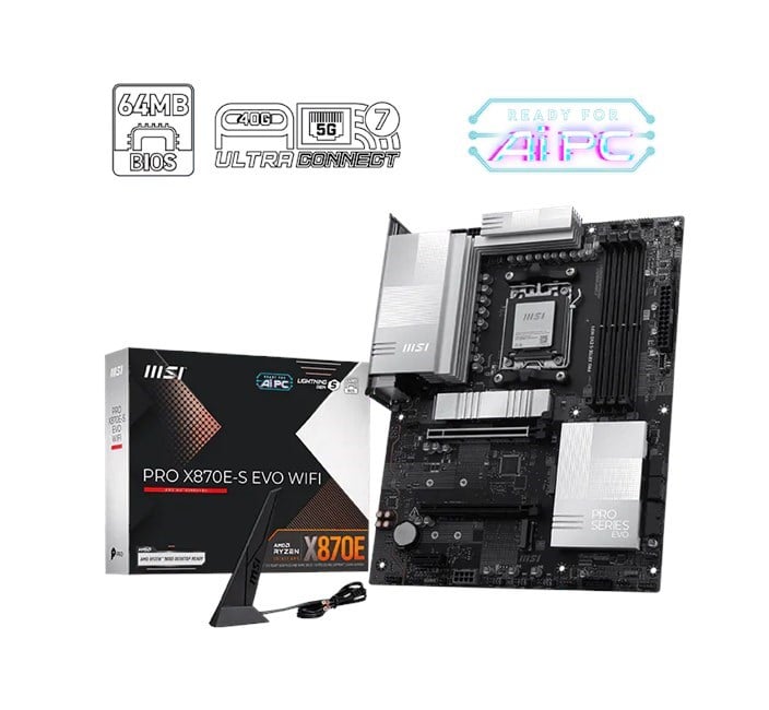 MSI PRO X870E-S EVO WIFI AM5 Ryzen D5 Hdmi Type-C