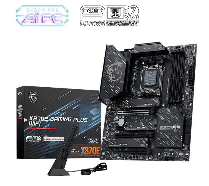 MSI X870E Gaming Plus Wifi AM5 Ryzen D5 Type-C