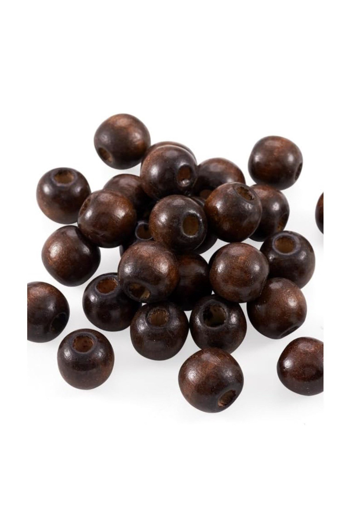 6mm Kahverengi Ahşap Boncuk(100 GRAM)