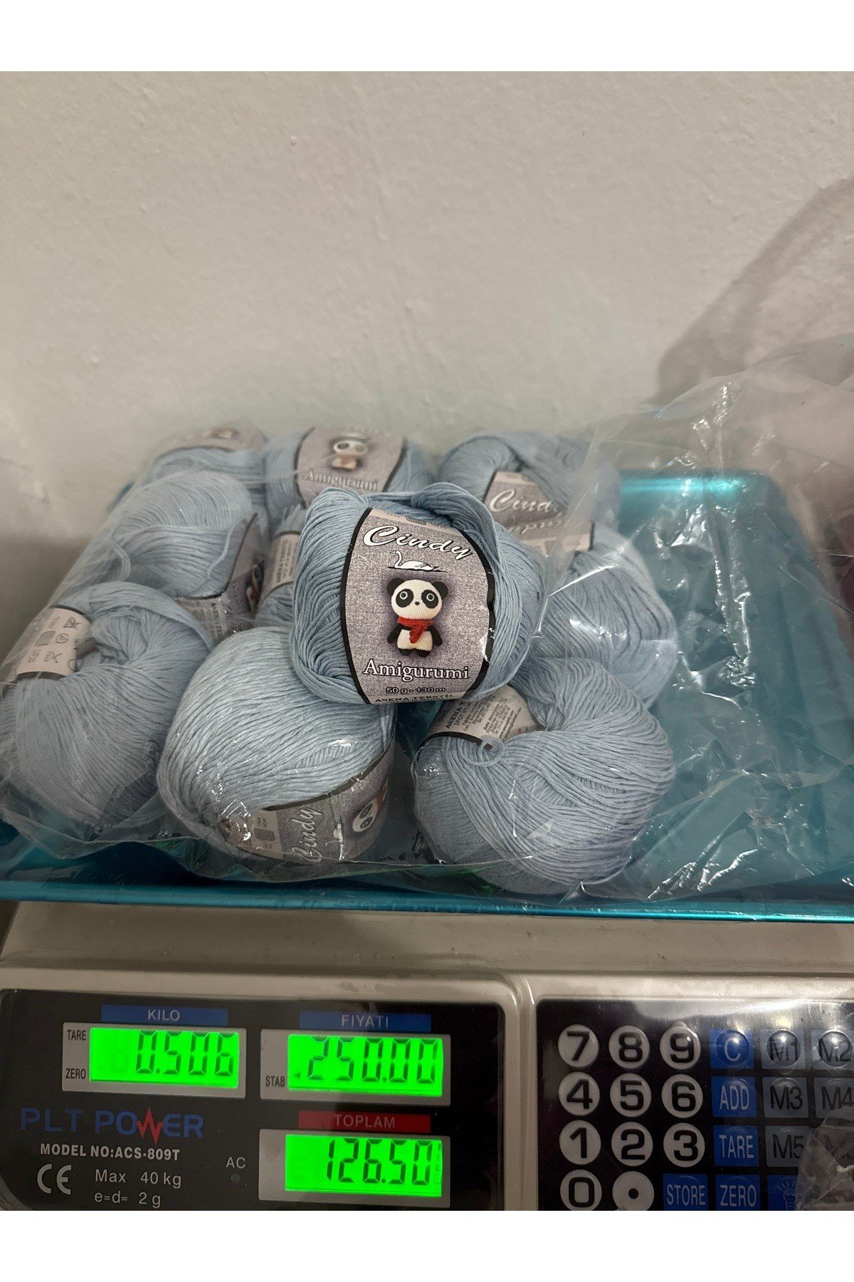 Amigurumi ipi koton ip(506 gram) mavi