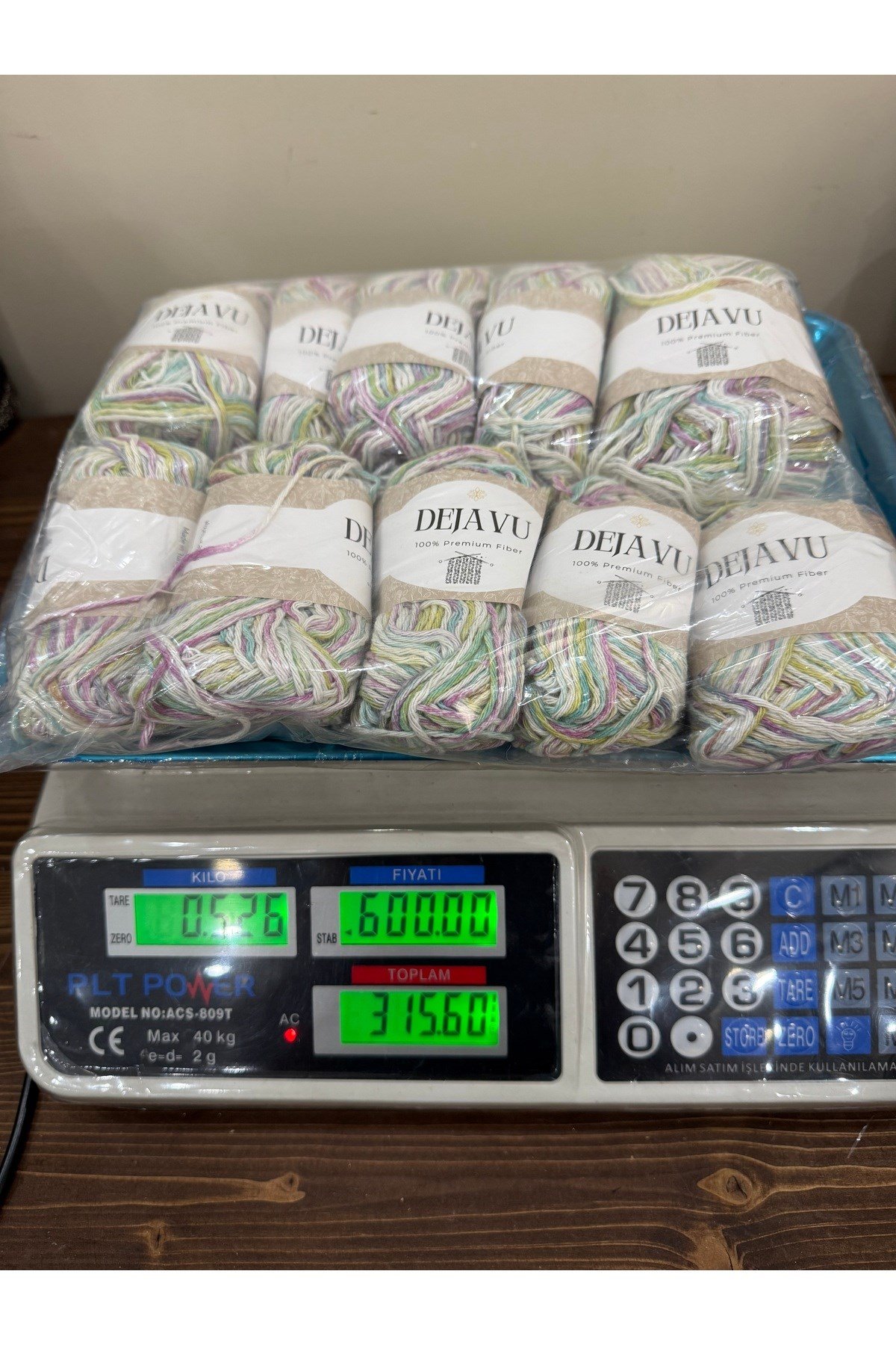 Etrofil ihraç fazlası koton ip ebruli (526 gram)