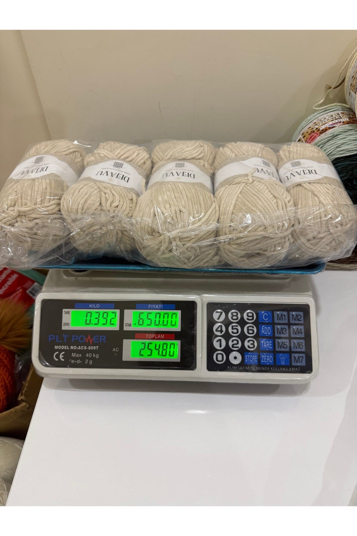Etrofil ince kadife ip (400 gram)(latte)