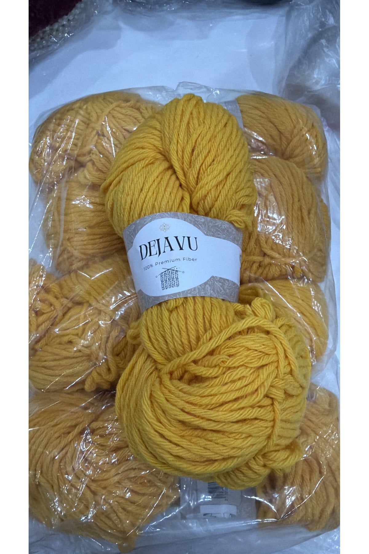Etrofil yün çile ip (500 gram) sarı