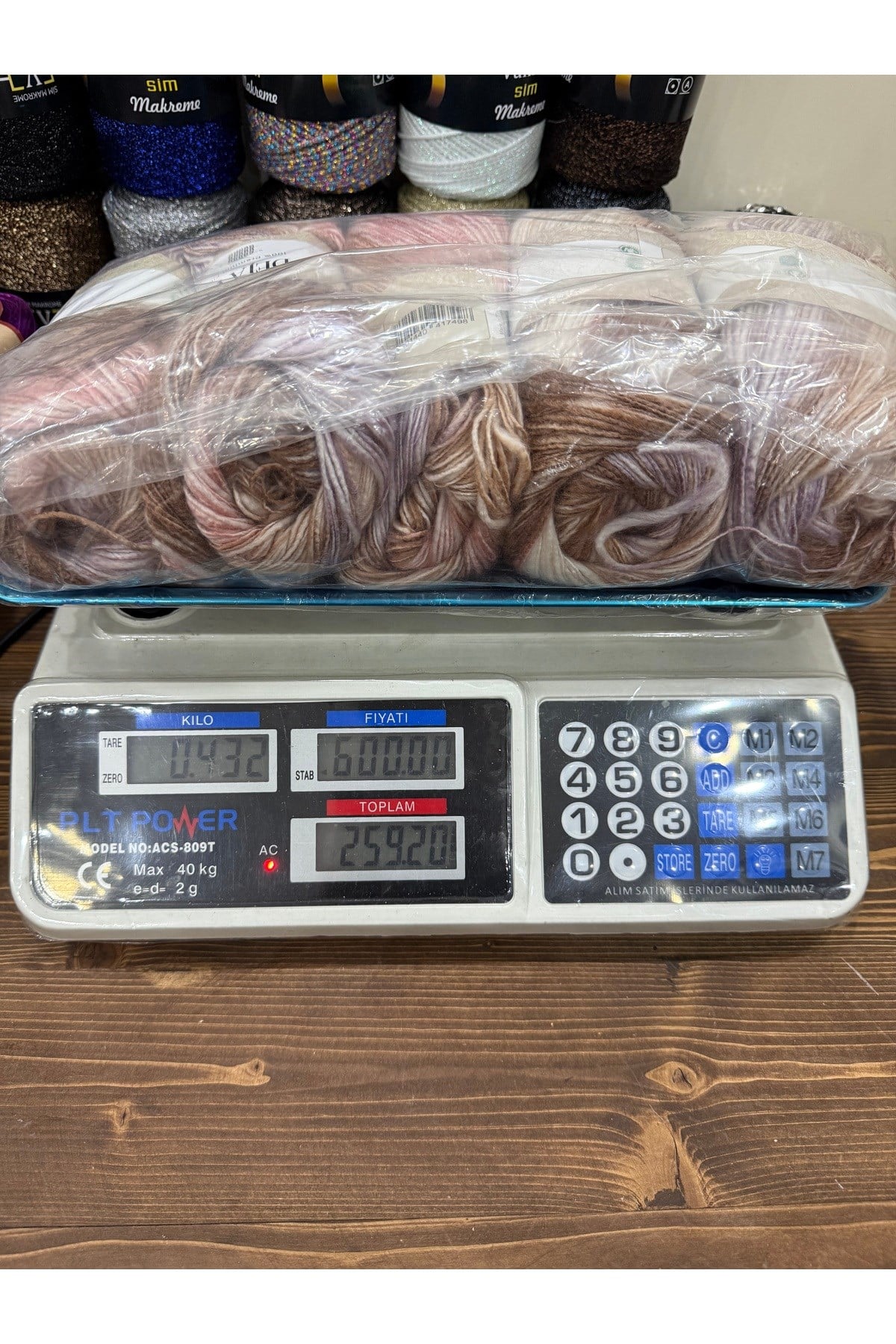 Etrofil yün inceli kalınlı ip (432 gram) ebruli