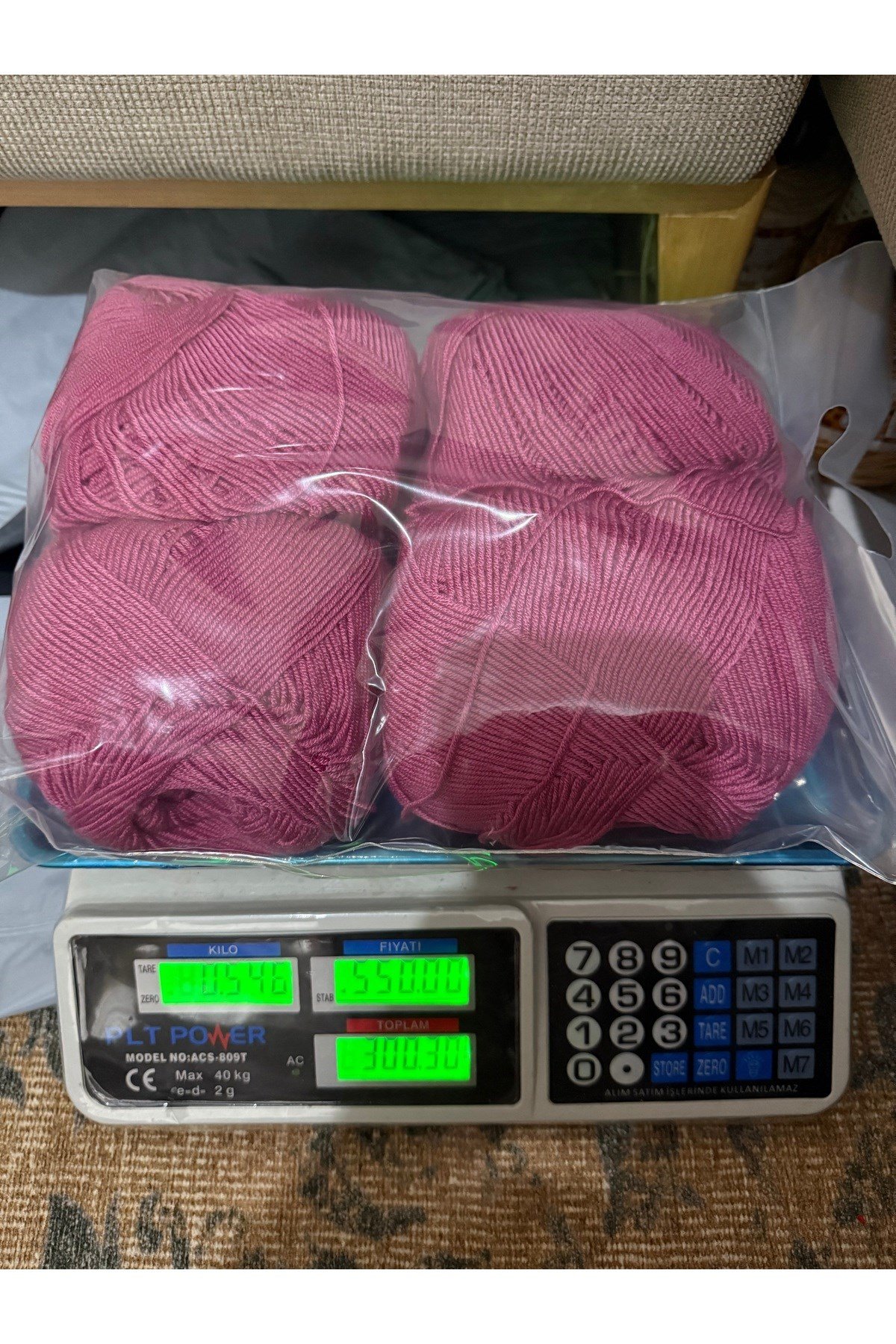Himalaya anti-pieling yüksek kalite örgü ipi (546 gram) gülkurusu
