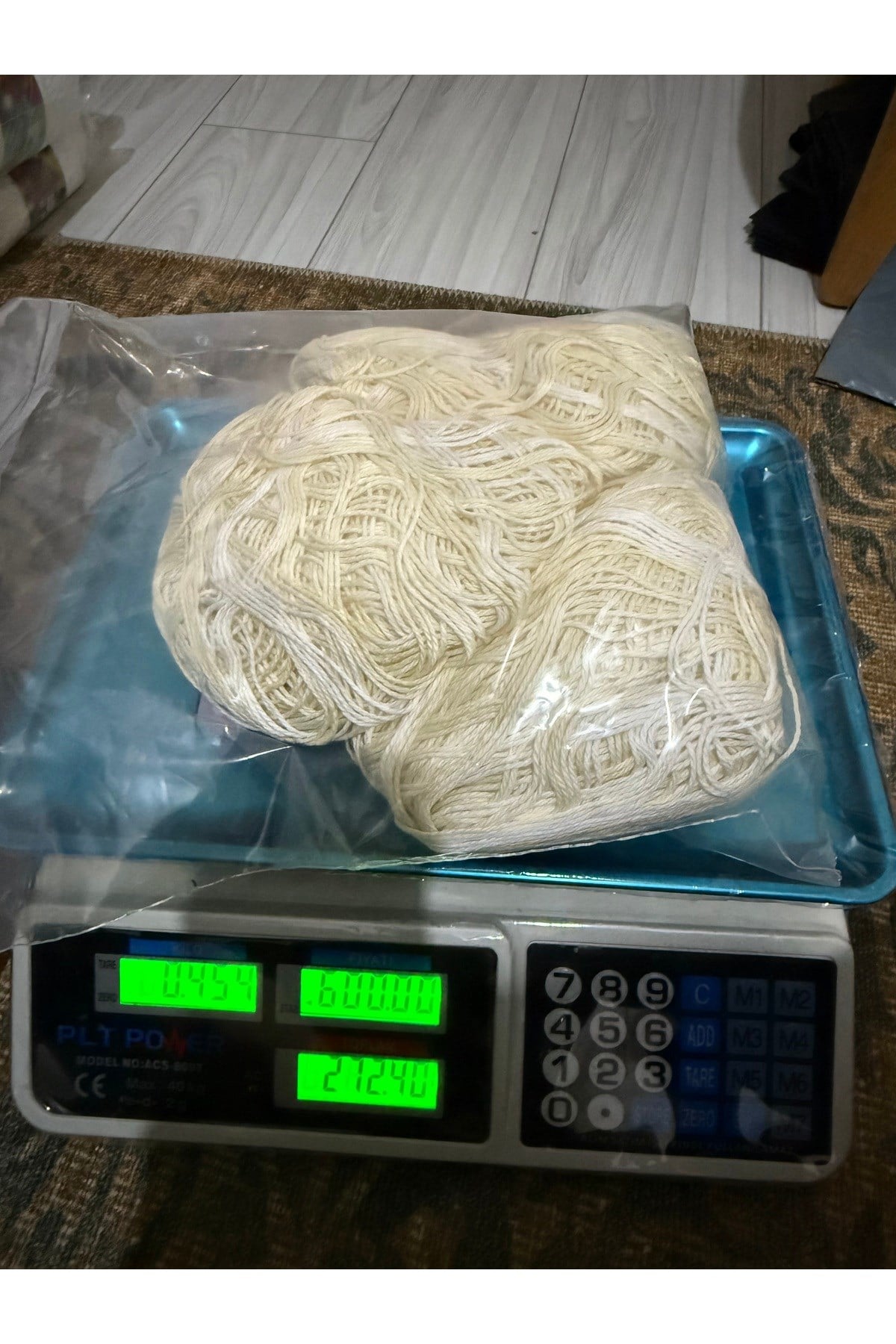 Himalaya bambu koton ip (454 gram)sarılı beyazlı