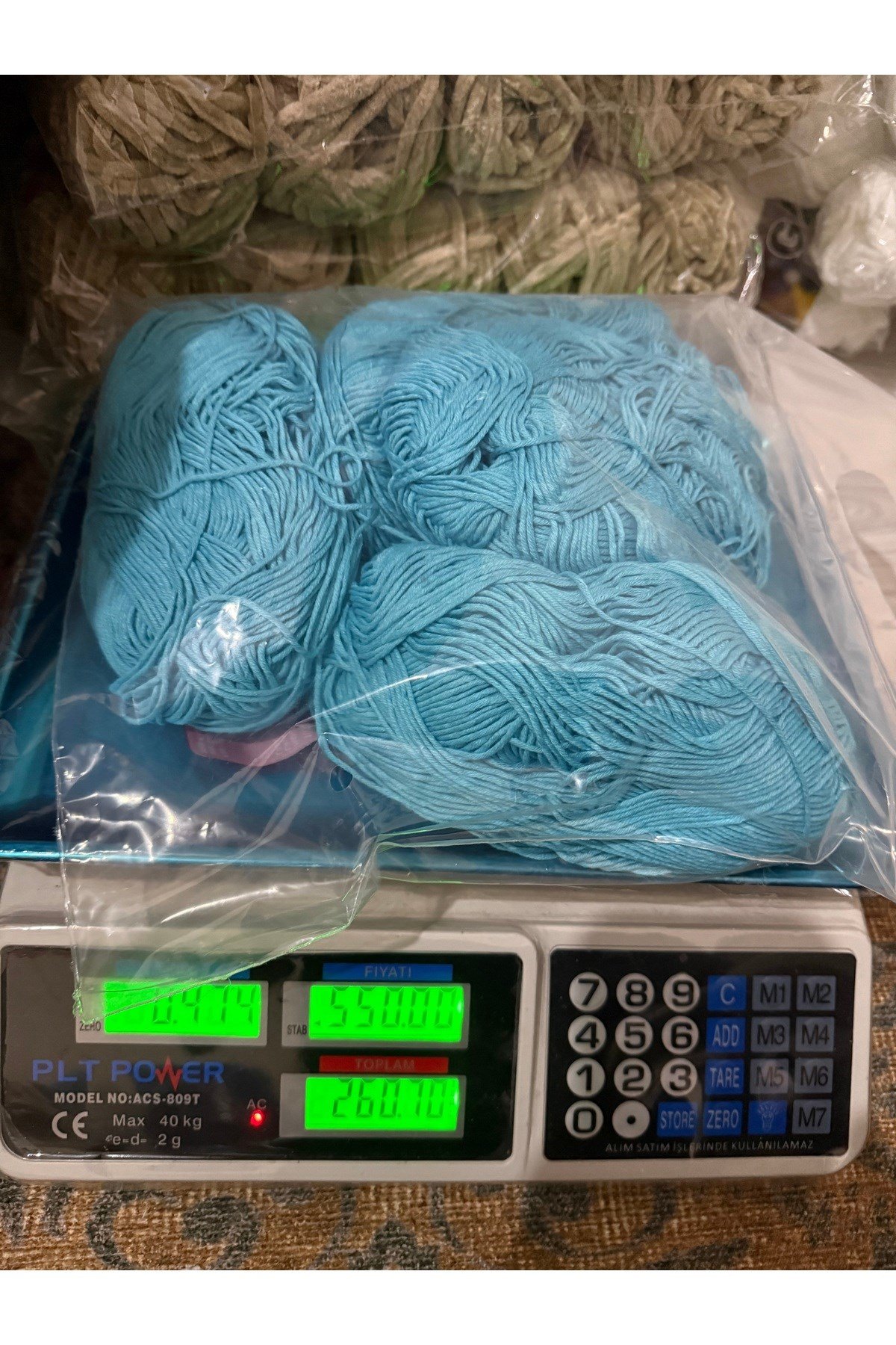 Himalaya bambu koton ip (474 gram) mavi
