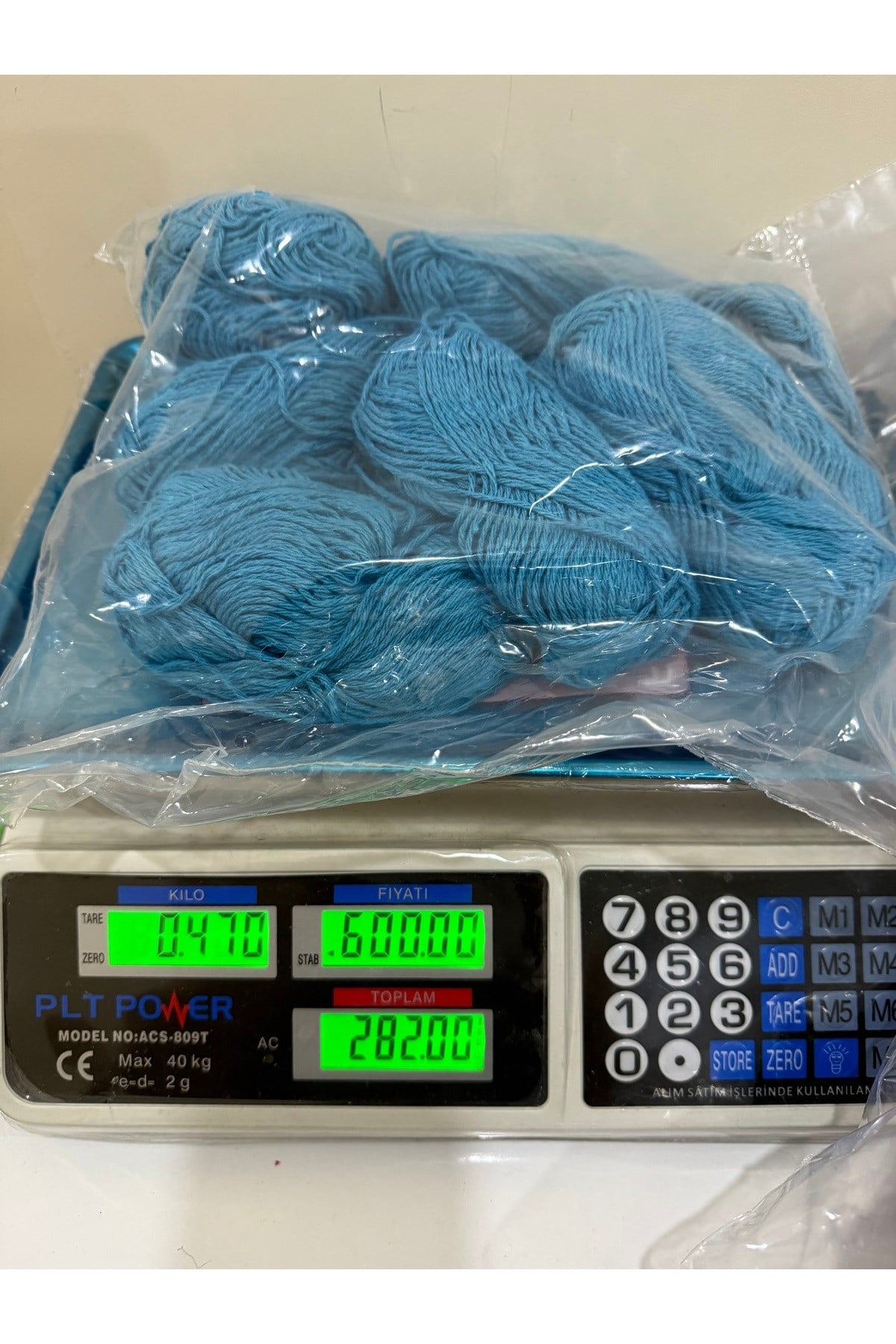 Himalaya burgu koton ip (mavi)(470 gram)