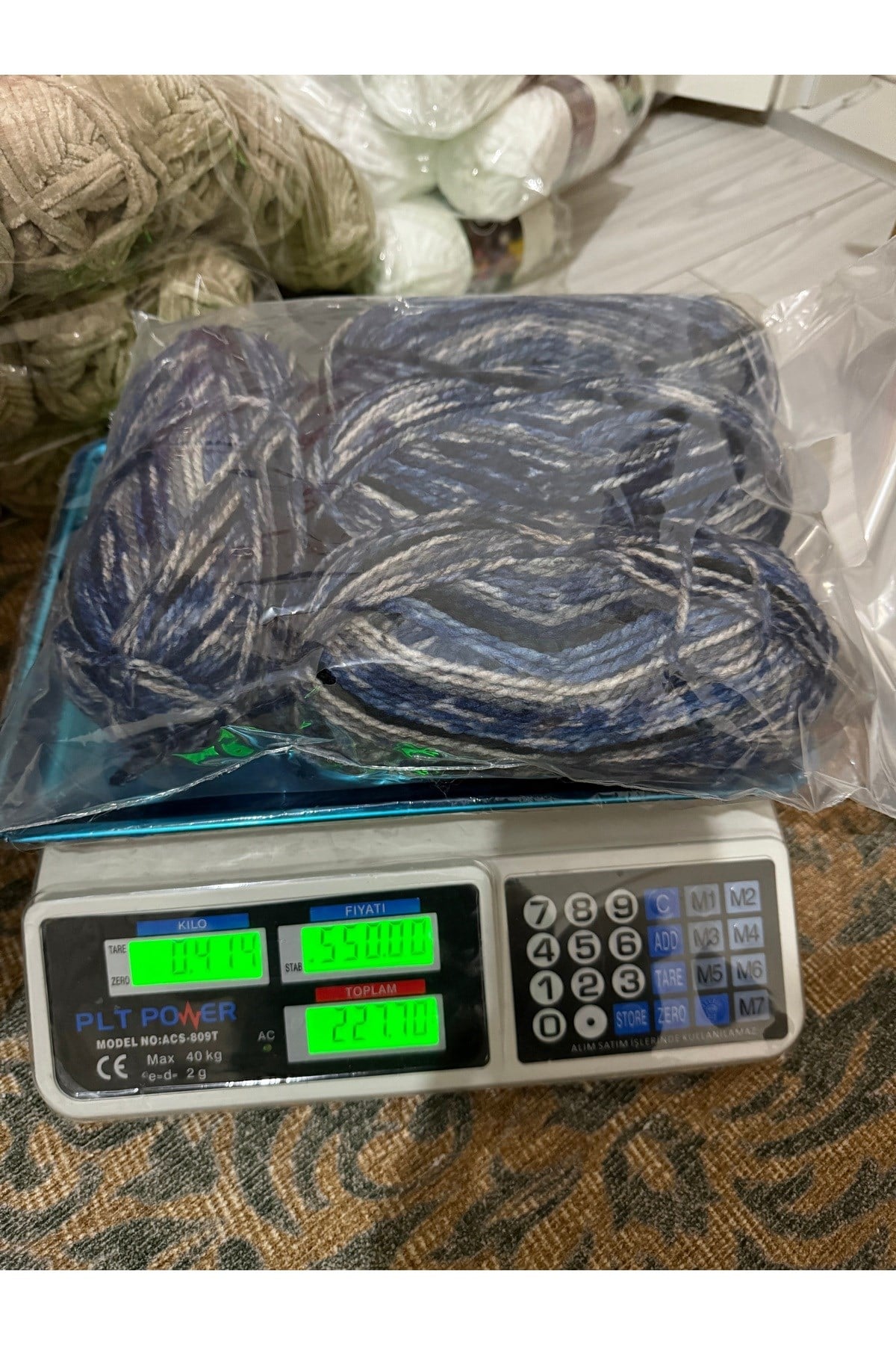 Himalaya burgu örgü ipi (414 gram) ebruli