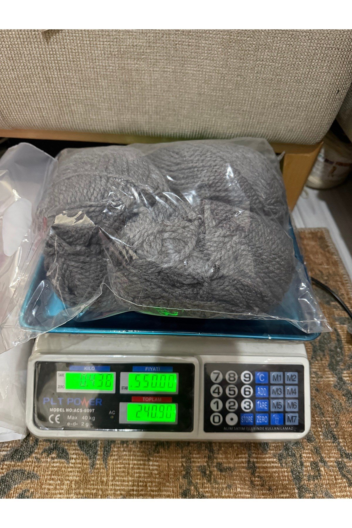 Himalaya burgu örgü ipi (438 gram) füme