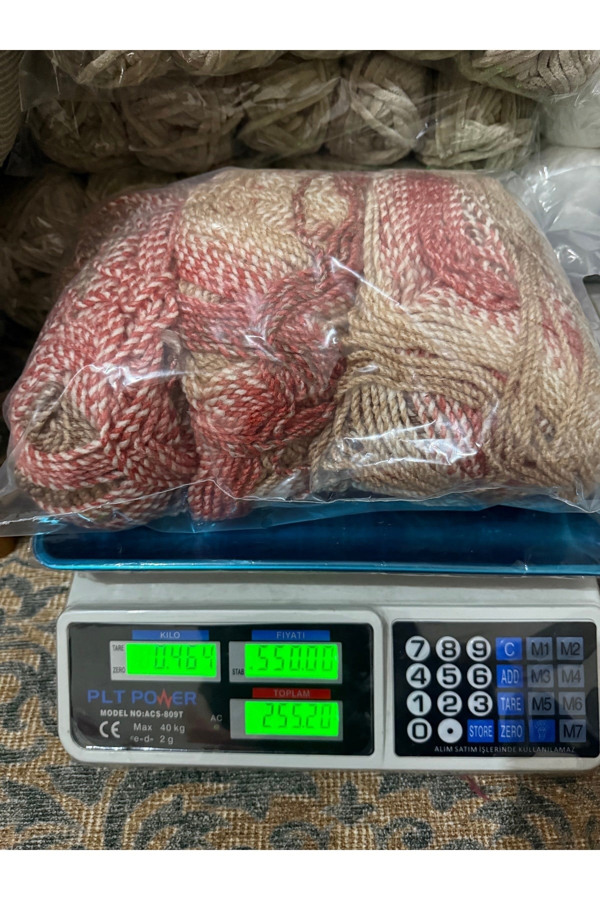 Himalaya burgu örgü ipi (464 gram) ebruli