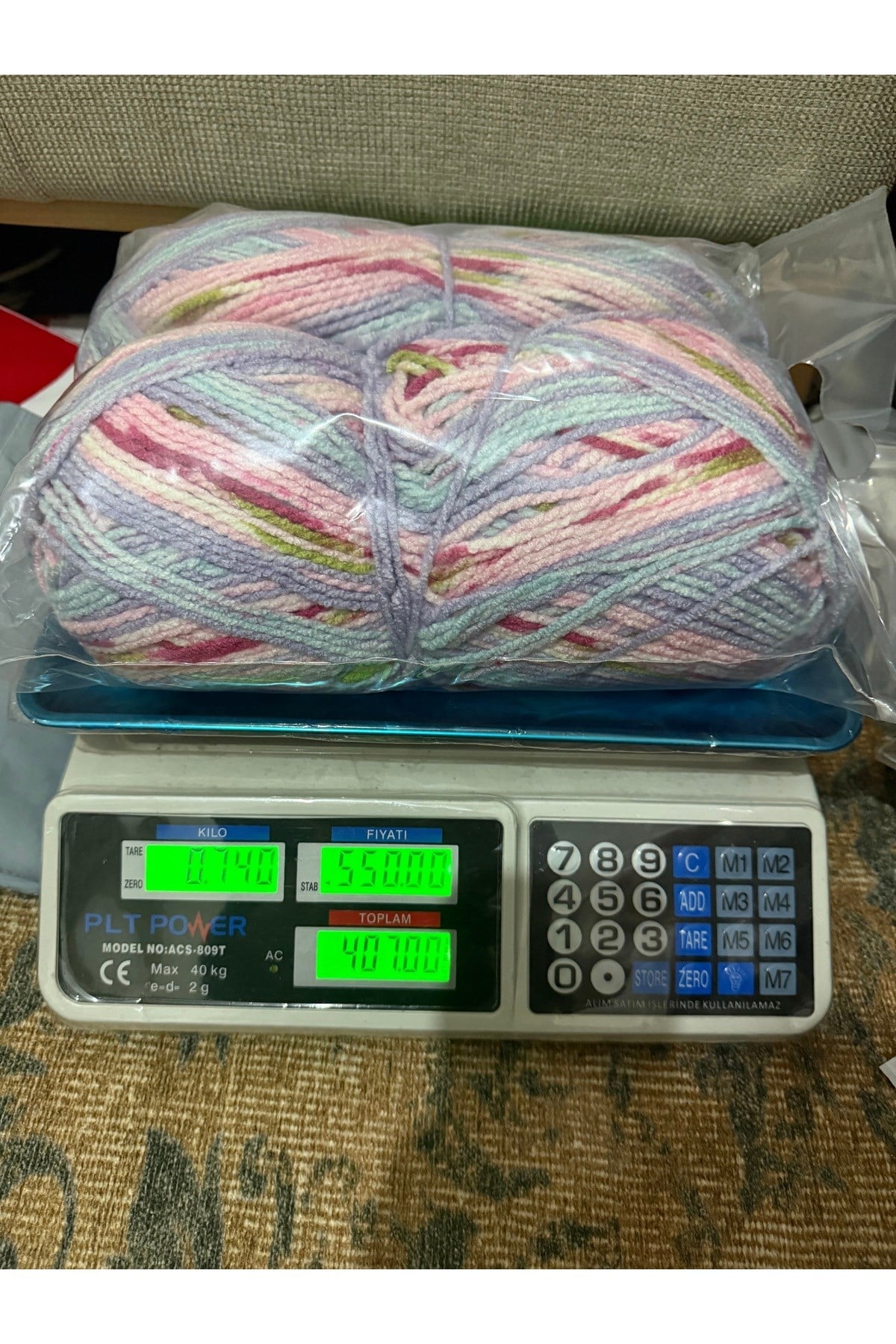 Himalaya ebruli burgu örgü ipi (740 gram)