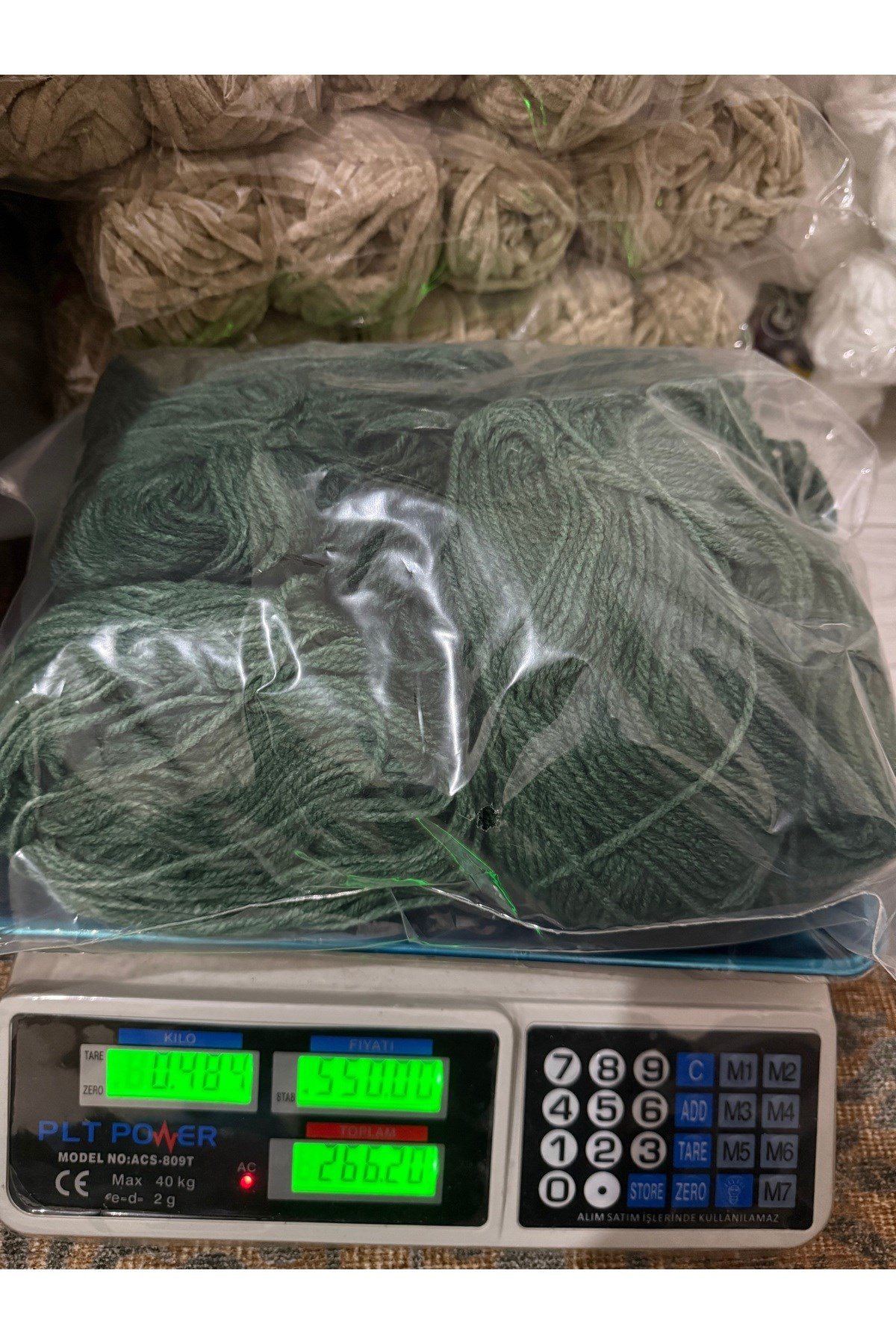 Himalaya ebruli örgü ipi (484 gram ) yeşil