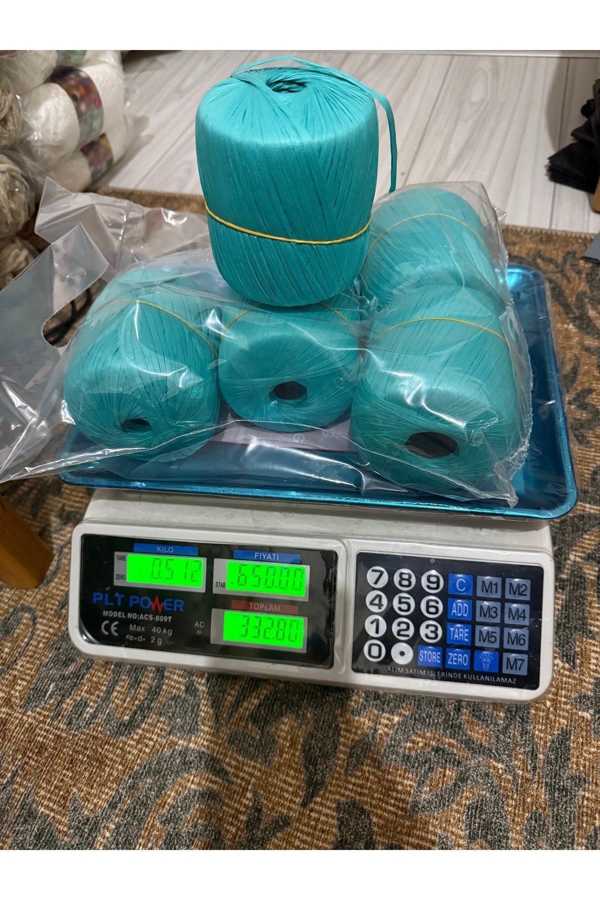 Himalaya fibra natürel rafya ip (512 gram)