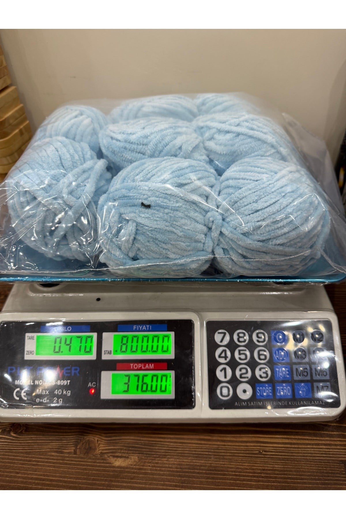 himalaya ihraç fazlası kadife ip (470 gram) mavi