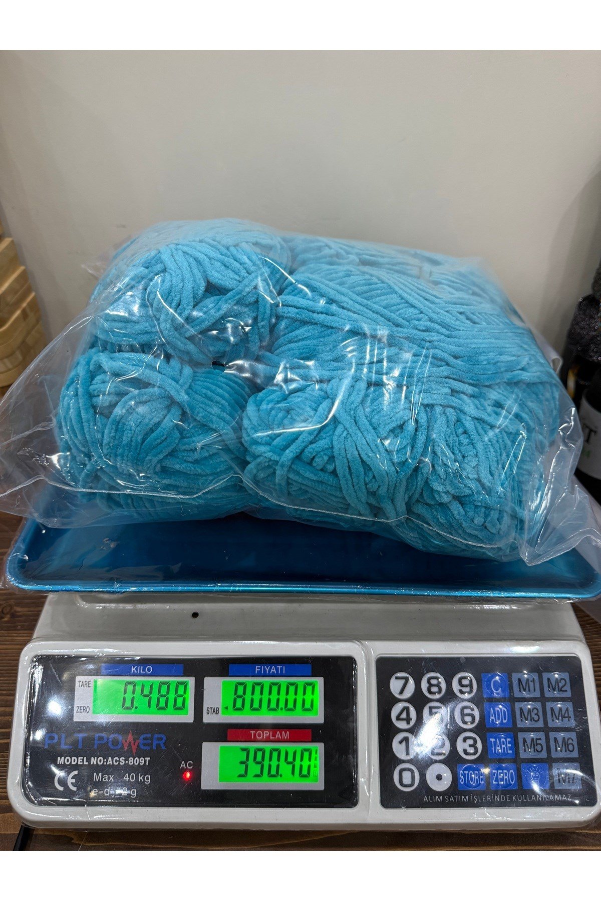 himalaya ihraç fazlası kadife ip (488gram) turkuaz