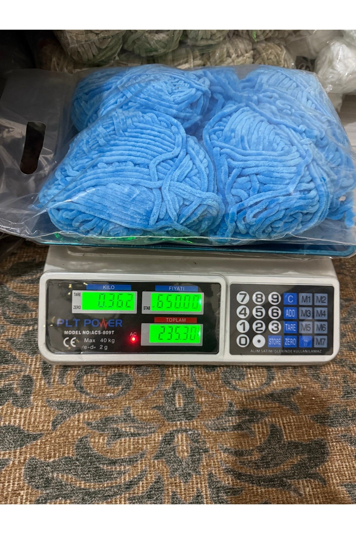 Himalaya kadife ip (362 gram) mavi