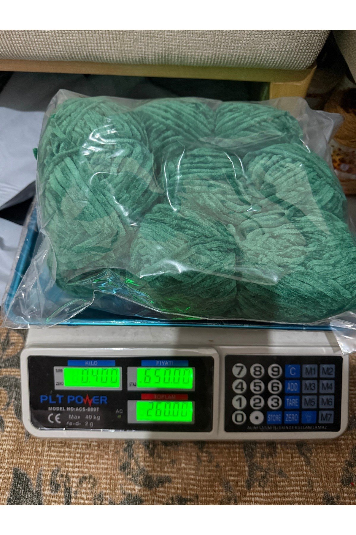 Himalaya kadife ip (400 gram)(yeşil)