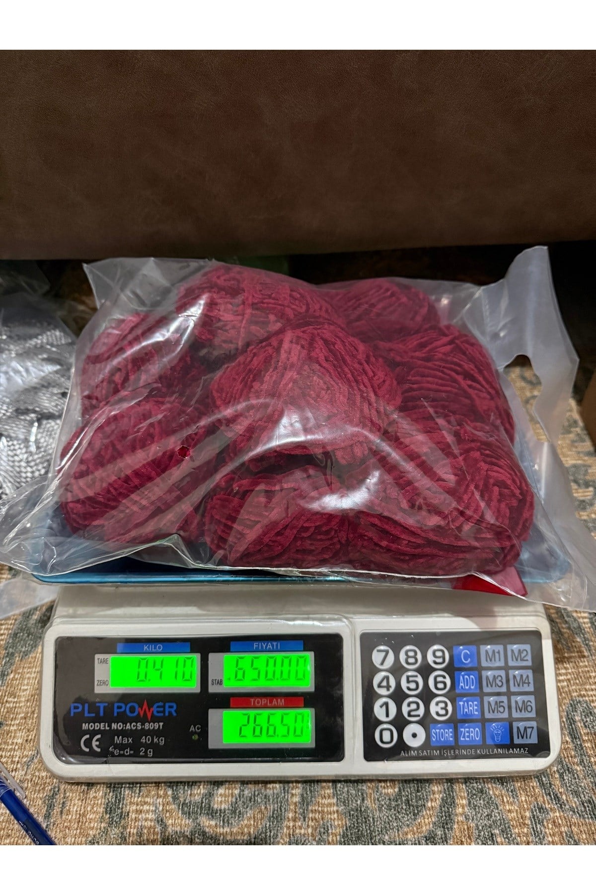 Himalaya kadife ip (410 gram)bordo