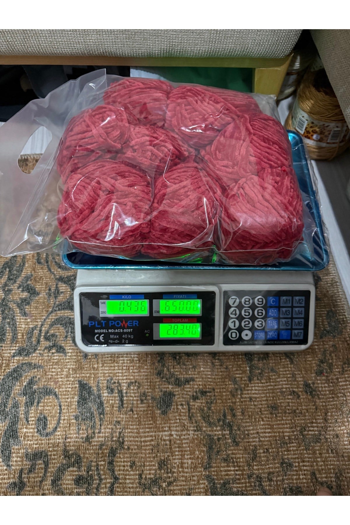 Himalaya kadife ip (436 gram) (kırmızı)