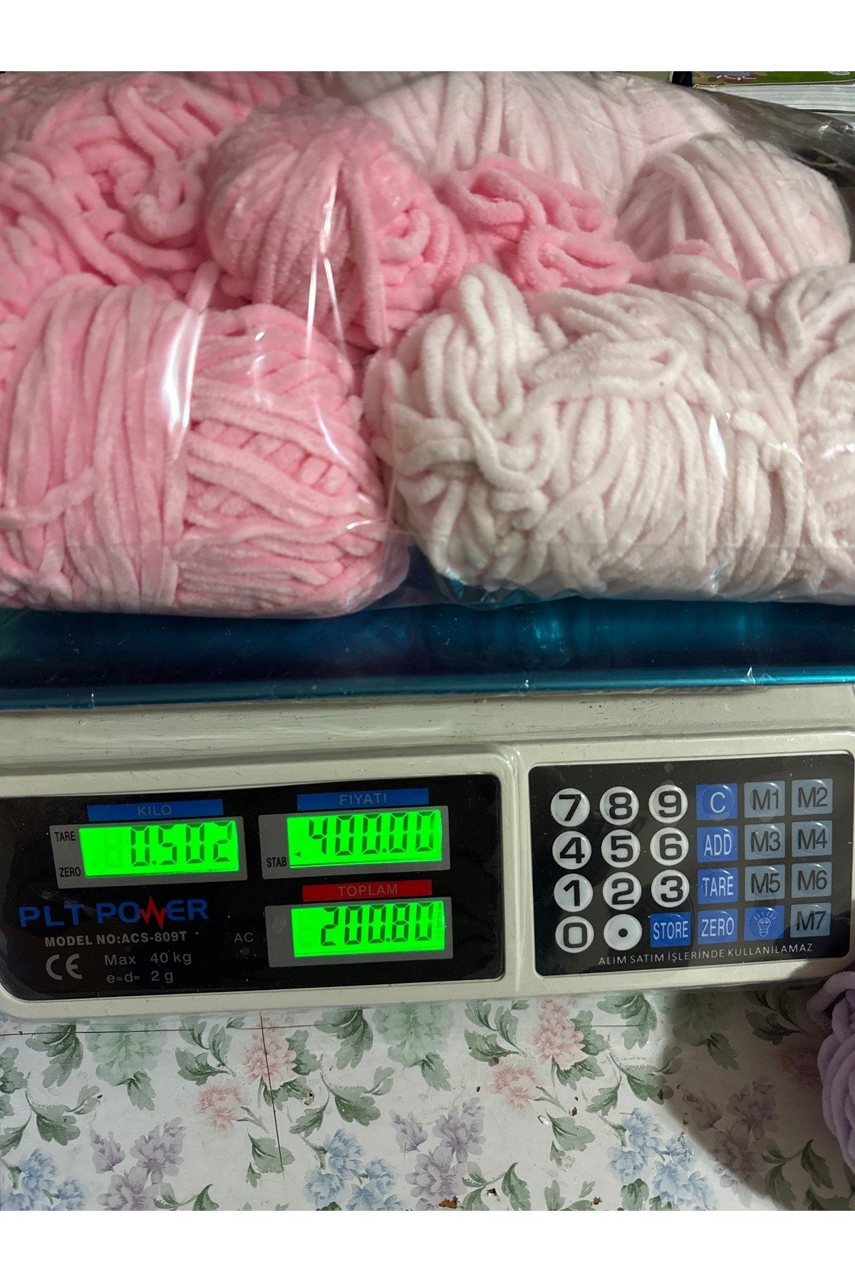 Himalaya kadife ip (açık pembe&pembe)502 gram