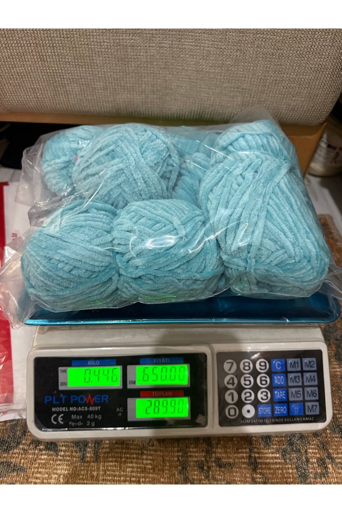 Himalaya kadife ip (turkuaz)(446 gram)