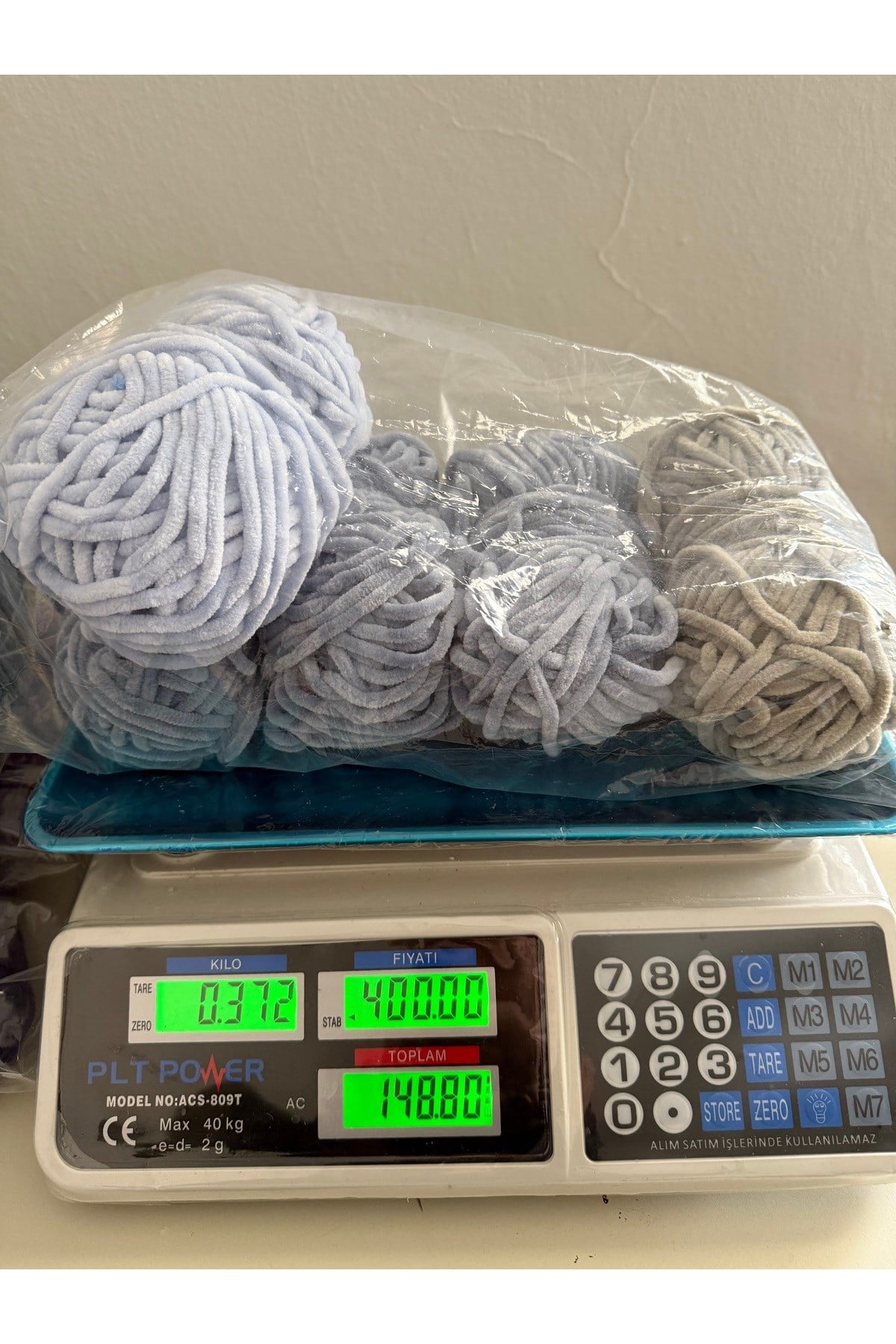 Himalaya kadife ip(372 gram)mavi&gri