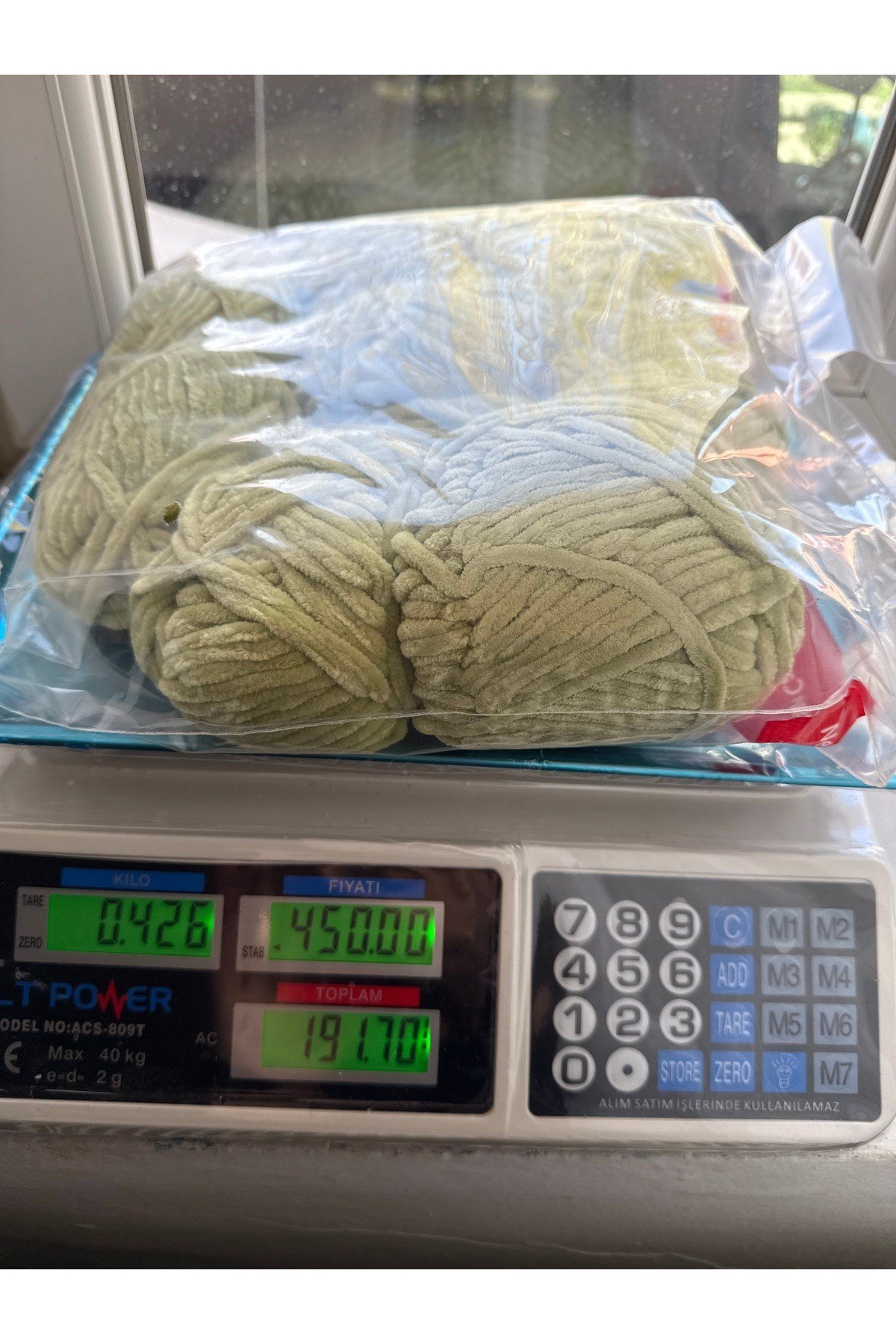 Himalaya kadife ip(400-500 gram)açık yeşil