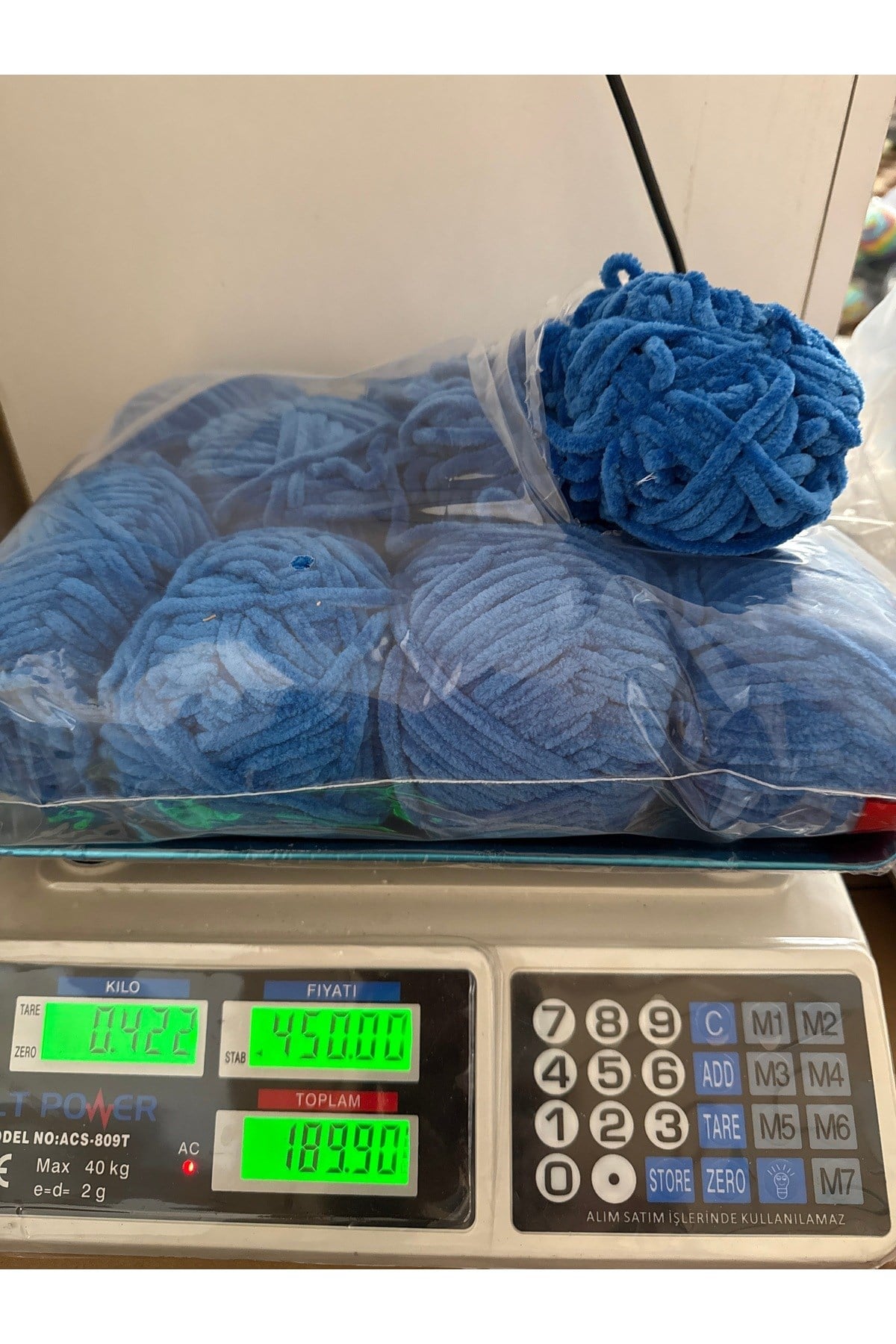 Himalaya kadife ip(418 gram)saks mavi