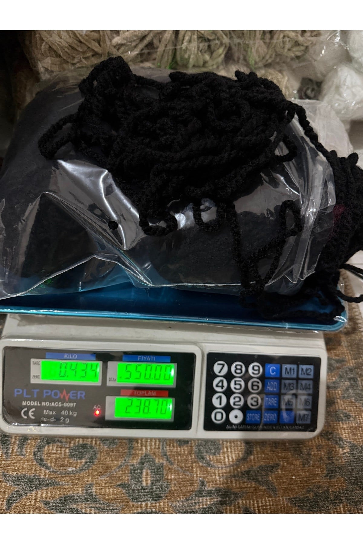 Himalaya kalın burgu ip (434 gram ) siyah