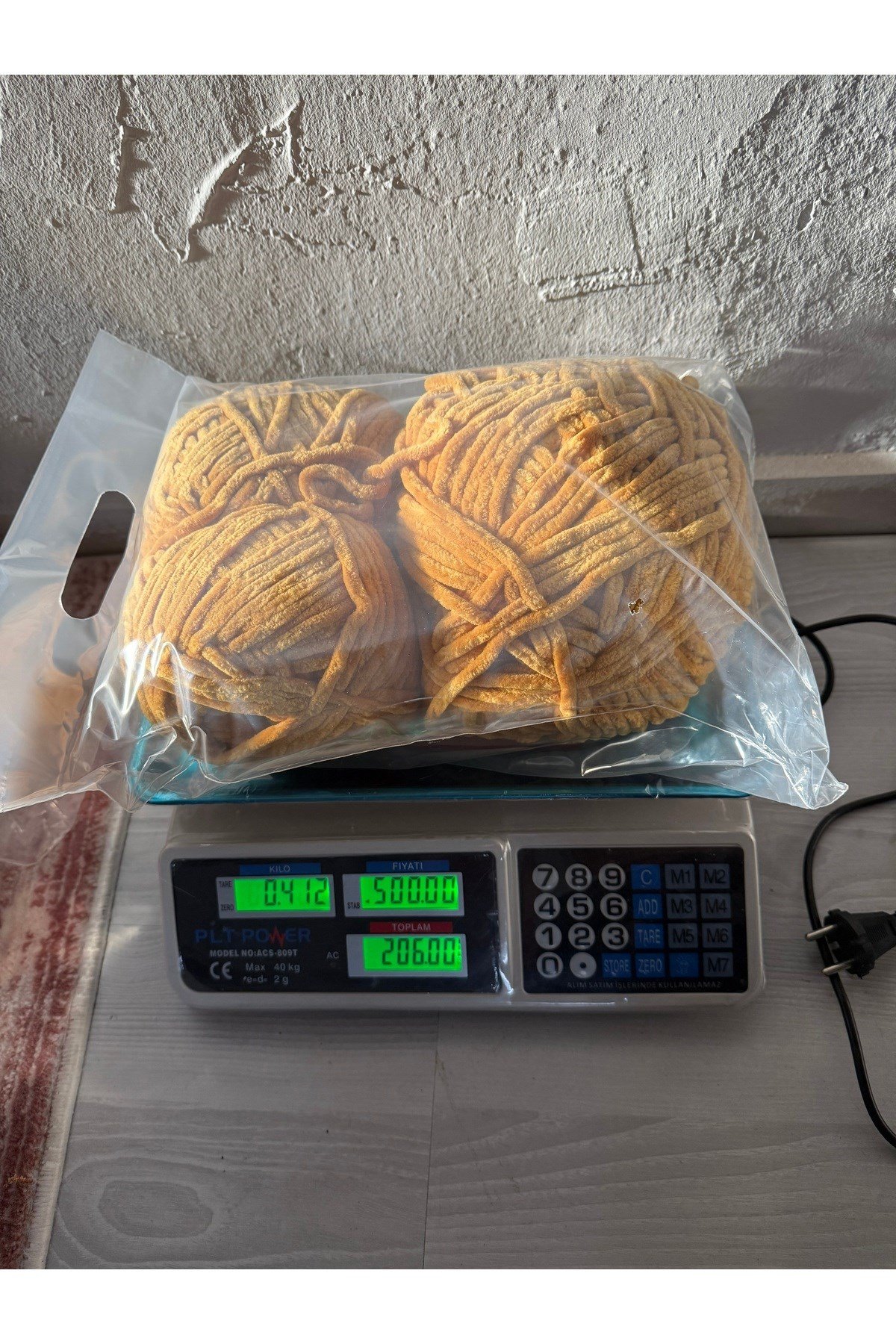 Himalaya kalın kadife ip (412 gram)hardal