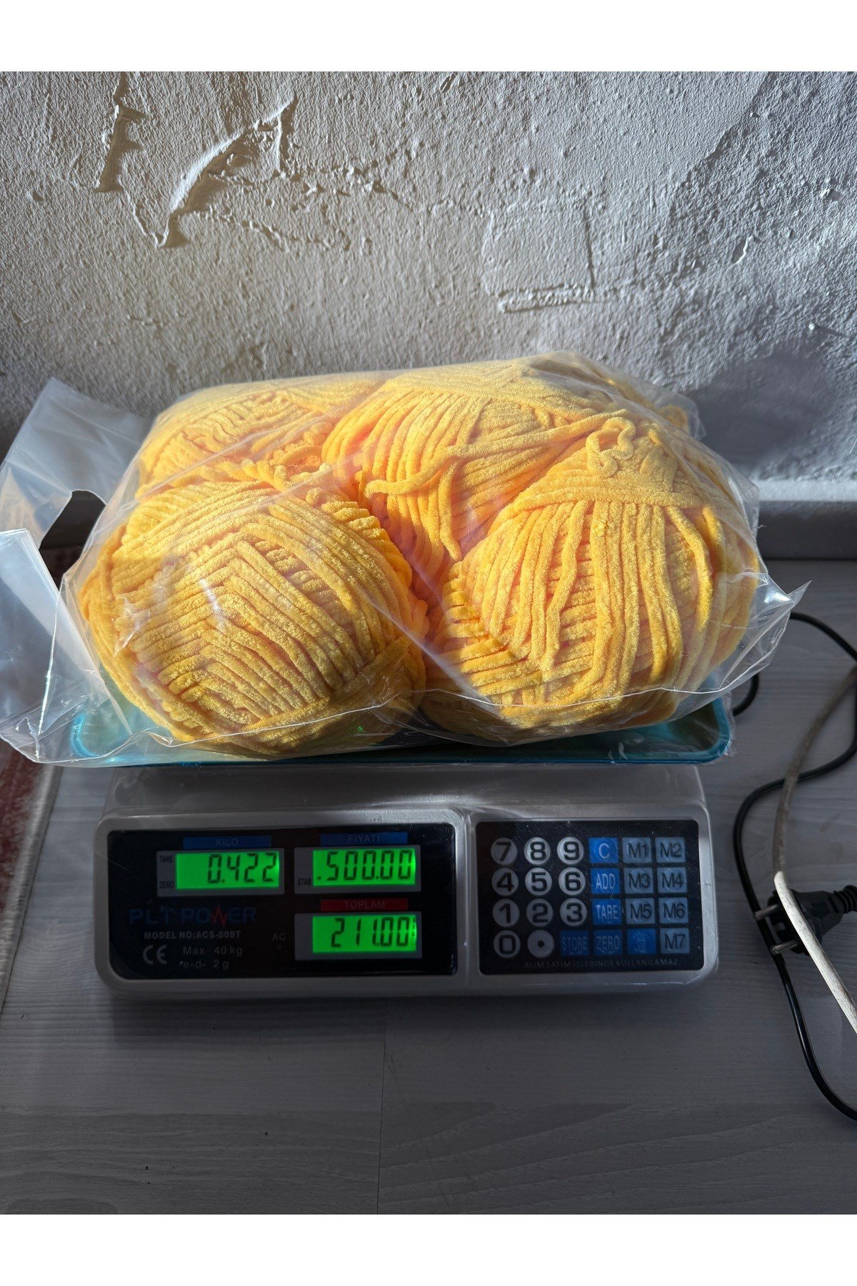 Himalaya kalın kadife ip (sarı)(422 gram)