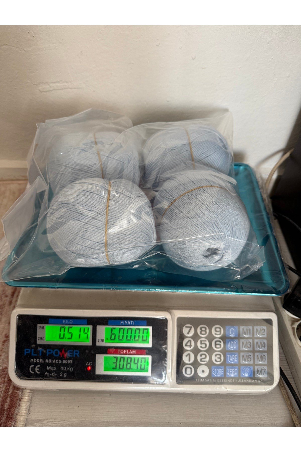Himalaya koton yüksek kalite ip(açık mavi)514 gram