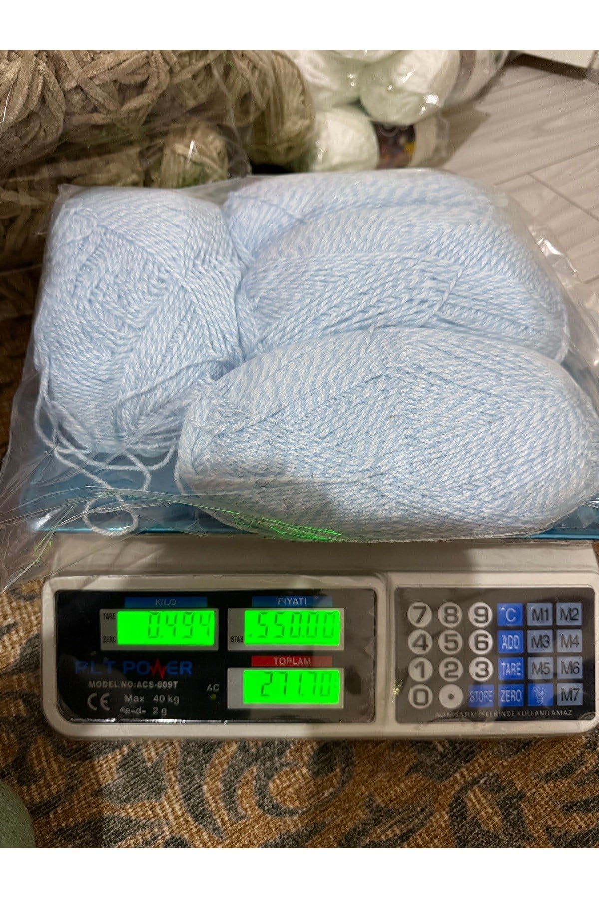Himalaya örgü ipi (494 gram) mavili