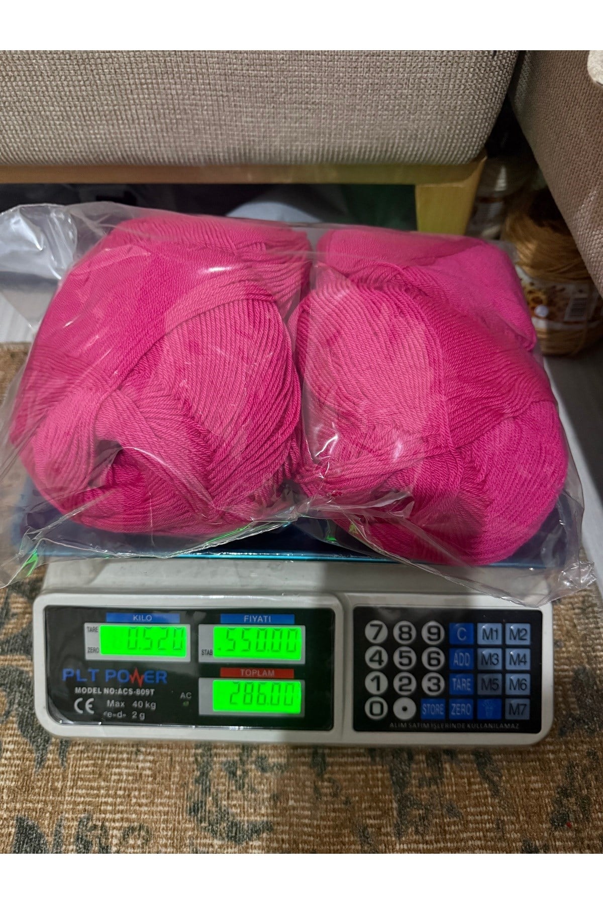 Himalaya örgü ipi (fuşya)(520 gram)