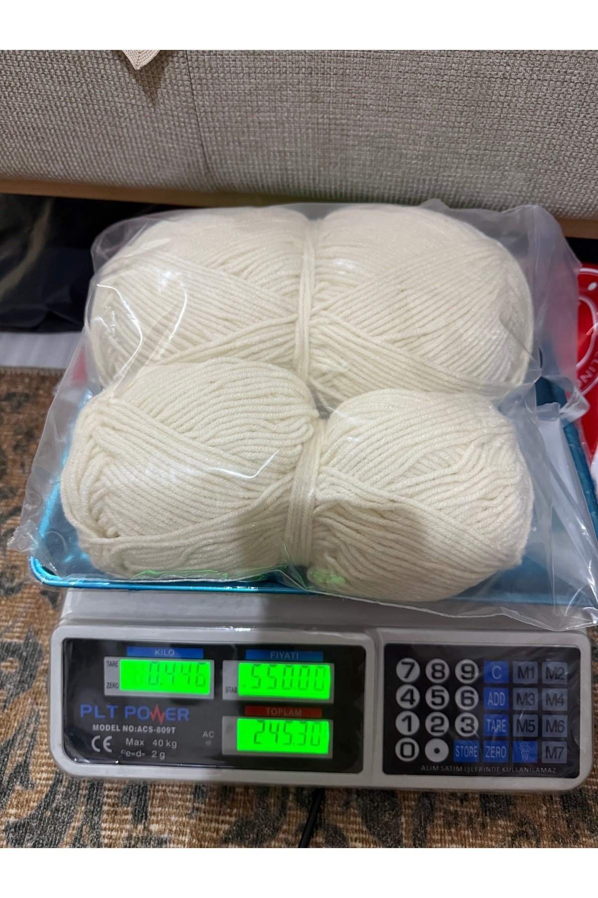 Himalaya örgü ipi (krem)(446 gram)