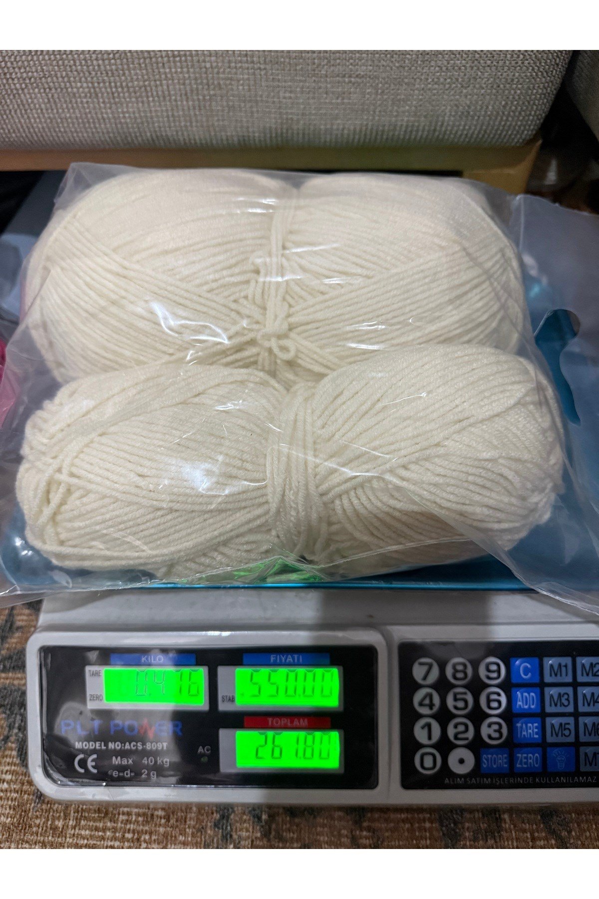 Himalaya örgü ipi (krem)(476 gram)