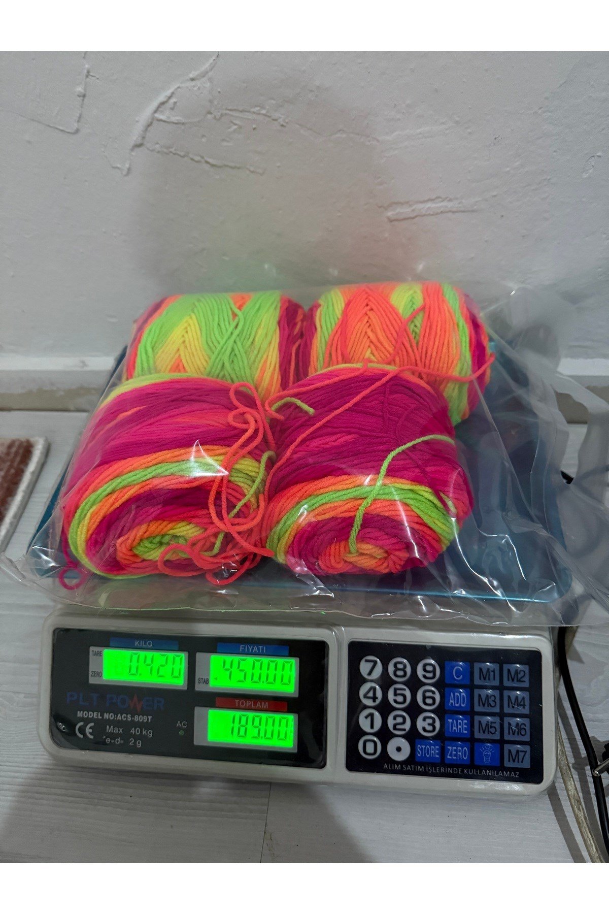 Himalaya örgü ipi neon ebruli(420 gram)