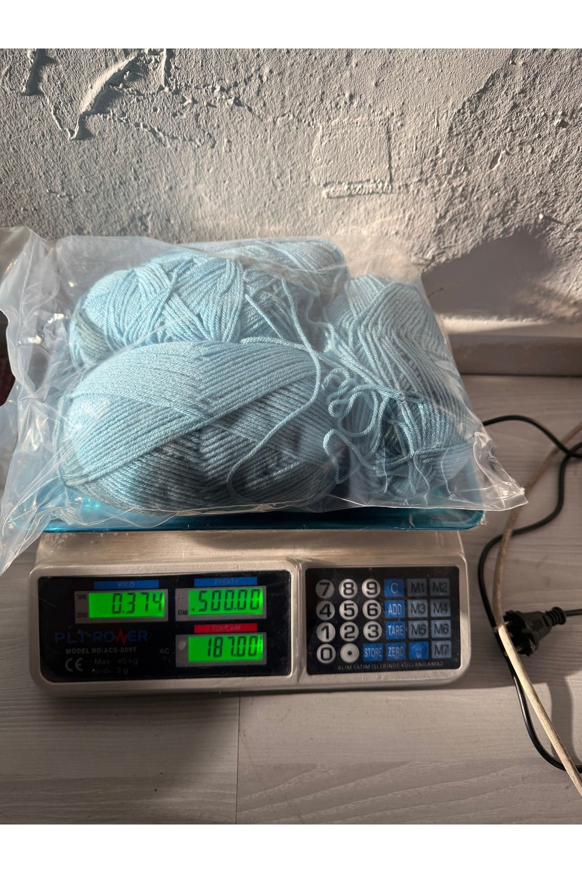 Himalaya örgü ipi(374 gram )(mavi)
