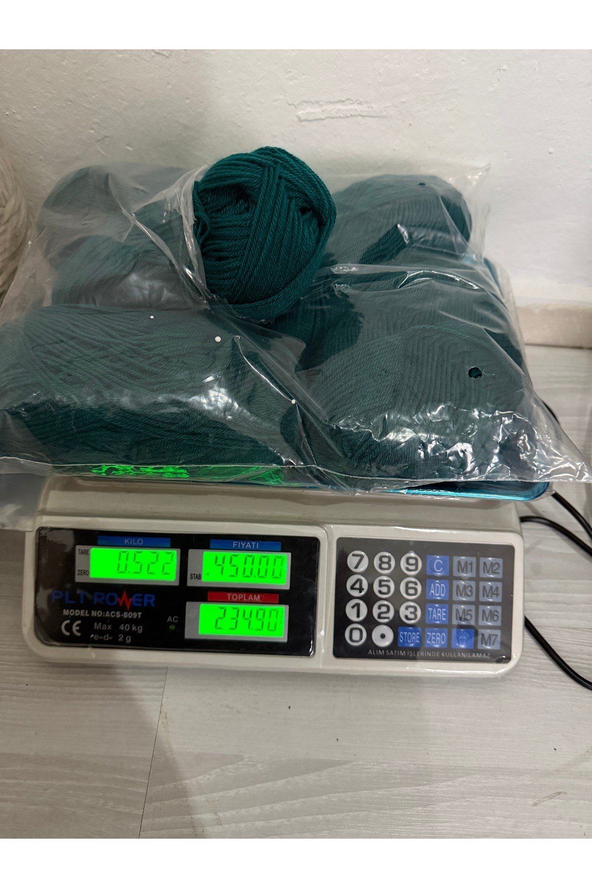 Himalaya örgü ipi(522 gram)yüksek kalite petrol yeşili