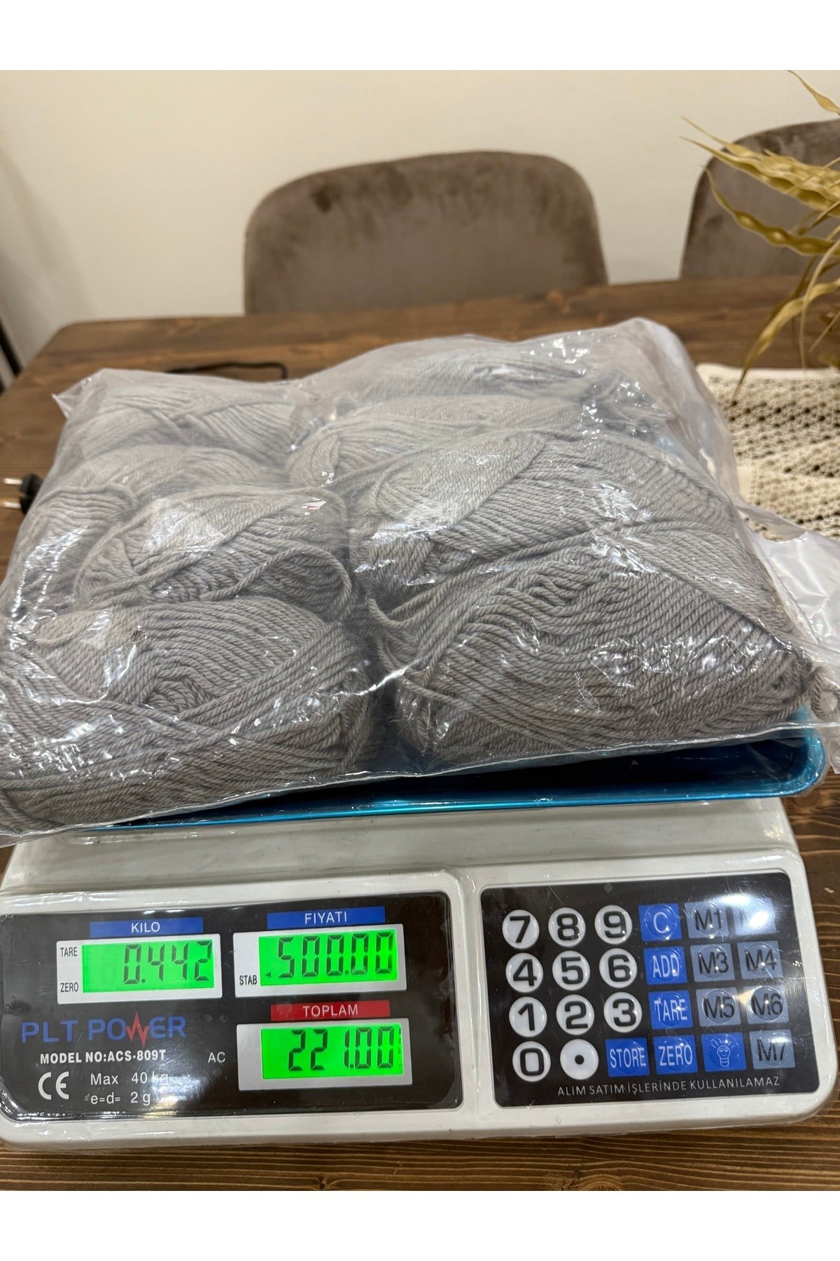 Himalaya örgü ipi(gri)(442 gram)