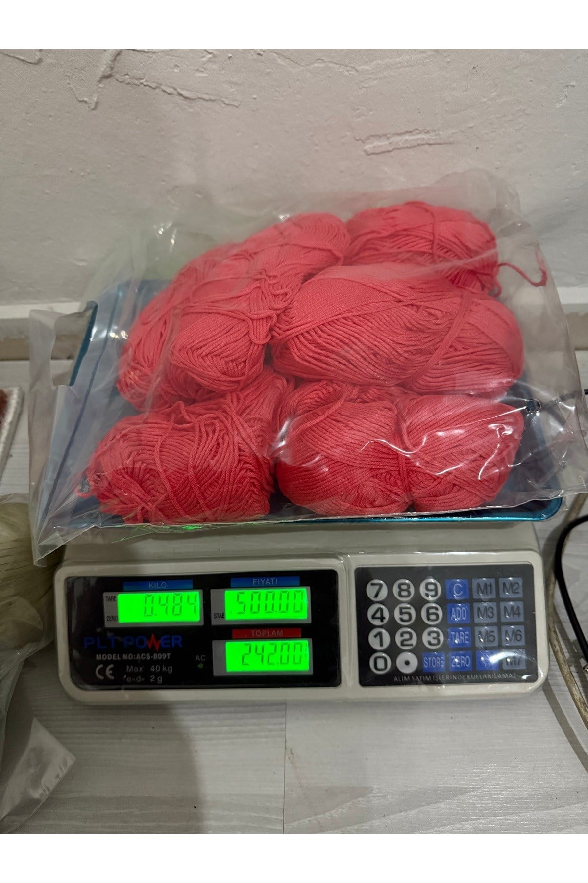 Himalaya örgü ipi(nar çiçeği)((484 gram)